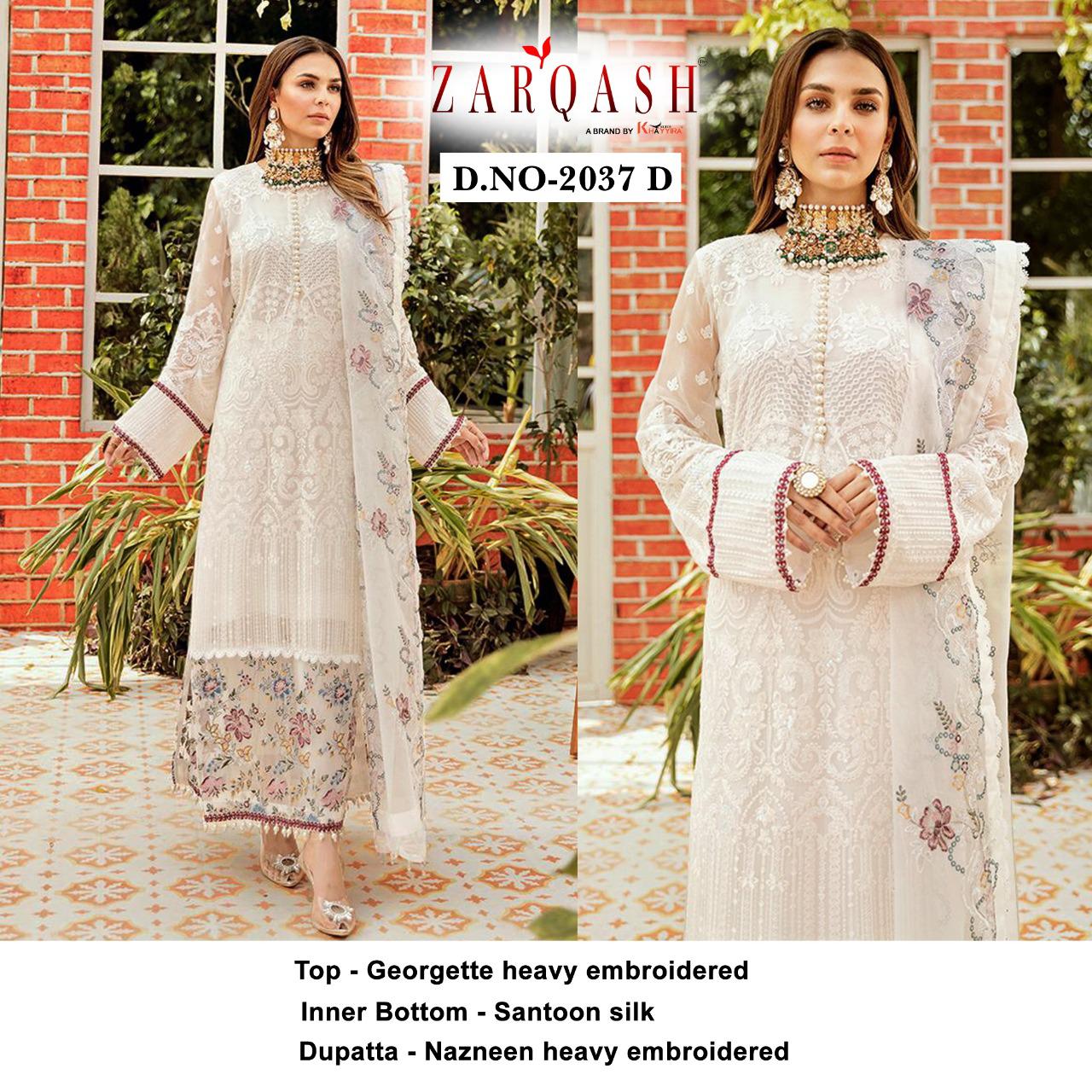 PAKISTANI SUITS D NO 2037D BY KHAYYIRA